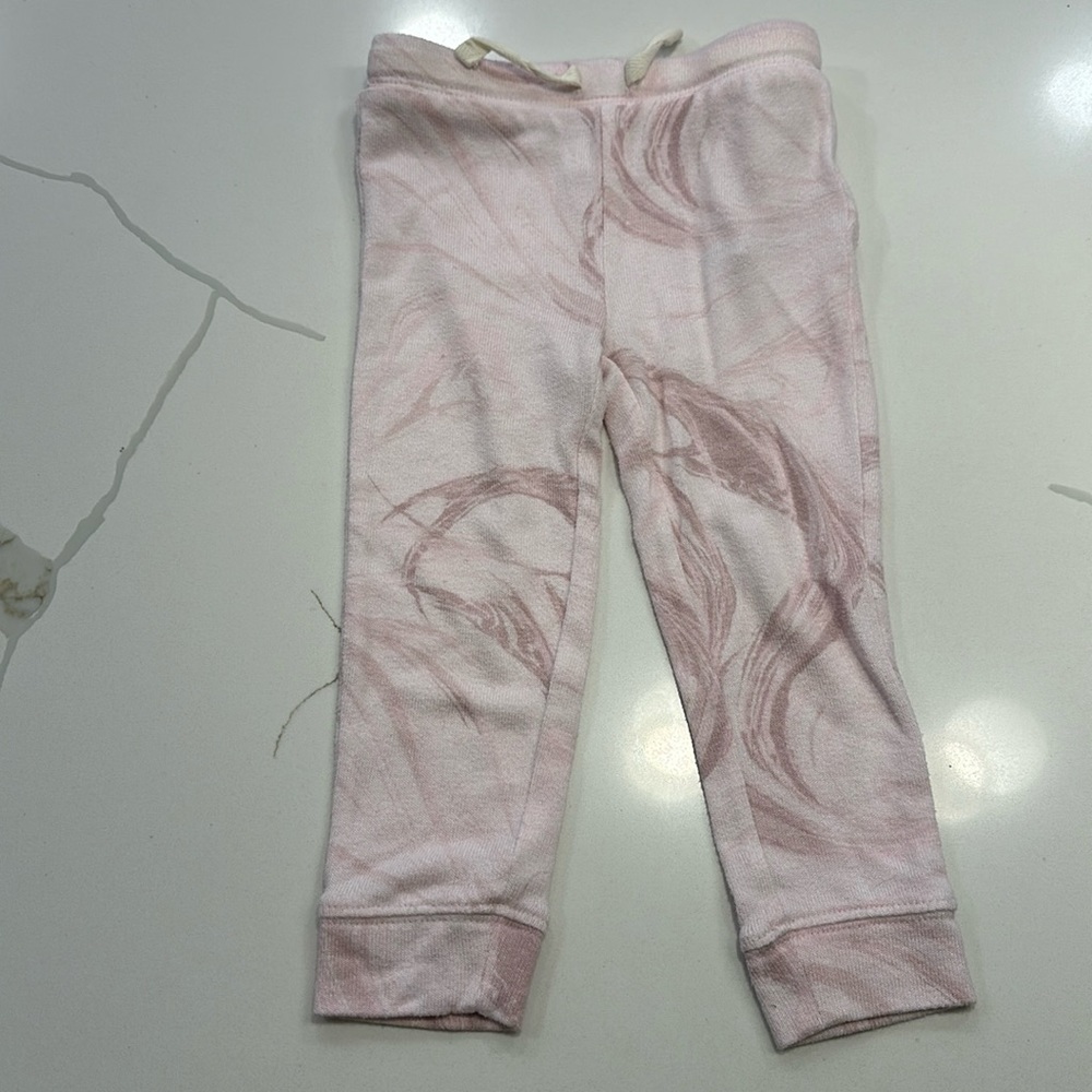 Baby gap blush light pink marble joggers size 2T